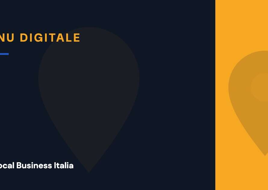 Grafica di copertina Local Business Italia per la guida al menu digitale per ristoranti