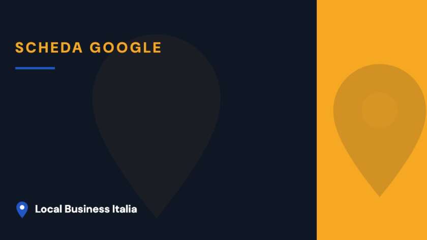 Copertina dell'articolo su come unire schede Google duplicate di un ristorante, con etichetta Scheda Google e firma Local Business Italia